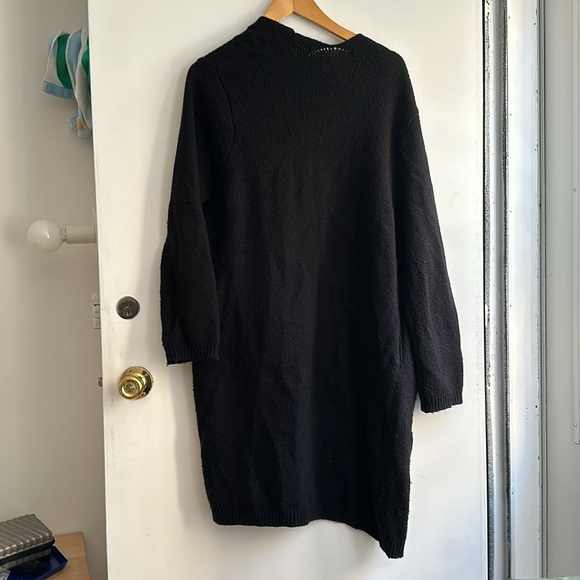 Oak + Fort Long Black Cardigan - Picture 3 of 3